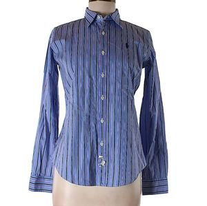 Blue striped Ralph Lauren Button Down Shirt